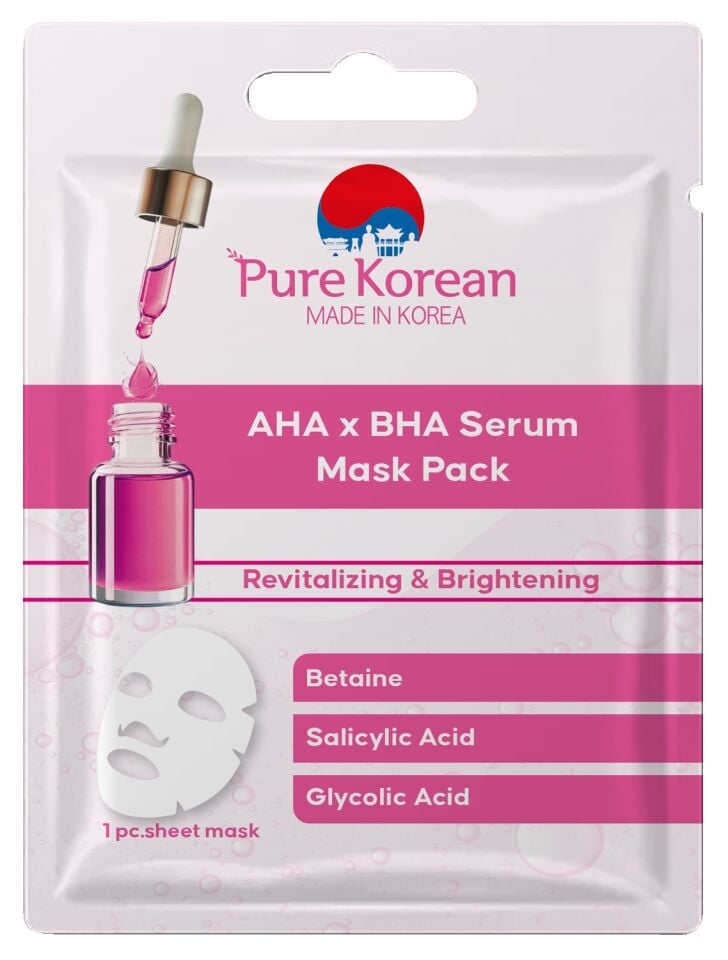Pure Korean AHA x BHA Serum Maske
